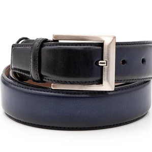 Nueva moda italiana hecha a mano vaca ocultar cinturón de cuero genuino vestido de alta calidad hebilla de aleación de acero Galvaine 3,5 CM ancho 105-135CM - Product Image 1