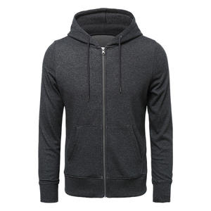 OEM logo personnalisé broderie design imprimé hommes tricoté à capuche pull à fermeture éclair décontracté couleur unie veste à capuche - Product Image 1