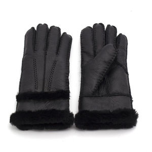 Guantes cálidos para pantalla táctil para mujer con forro de punto de cuero PU para uso en exteriores - Product Image 6