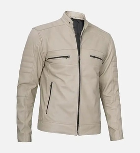 Chaqueta de cuero recién llegada de diseño de moda para hombre, chaquetas de cuero Pu, chaqueta de cuero de vaca de calidad superior - Product Image 3