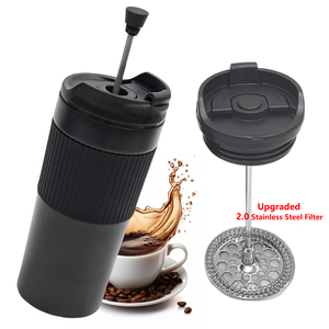 שדרוג 2.0 מסנן נירוסטה נסיעות ואקום קפה צרפתית לחץ נייד ספל נייד קפה ותה מכונת תה - Product Image 1