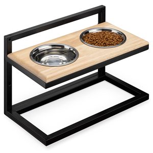 Comedero Ajustable para Perros con Soporte de Metal y Dos Tazones de Acero Inoxidable para Comida y Agua - Product Image 6