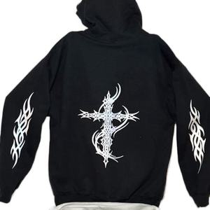 Sweat-shirt à capuche réfléchissant pour motard 100% coton, streetwear moto, sécurité pour les trajets nocturnes, pull, commande minimum 2 pièces - Product Image 3