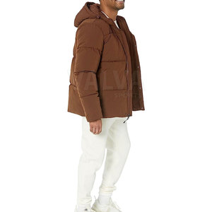 2024 chaquetas de burbujas informales de estilo callejero para hombre, cuello levantado de tela de lona personalizable con Etiqueta Privada, venta en línea - Product Image 5