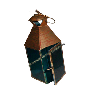 Vente en gros de haute qualité Metal & Glass lanterne suspendue pour la décoration de patio de cour de fête de mariage - Product Image 4