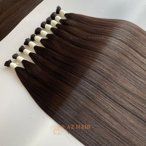 Pelucas de doble trama de encaje HD alineadas con cutícula de Color negro Natural a granel con ondas rectas de hueso extensiones de cabello humano vietnamita crudo - Product Image 1