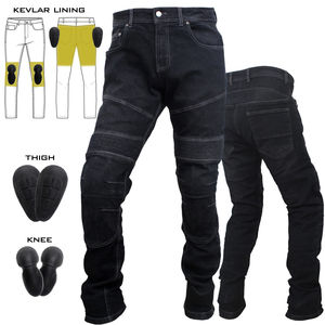 Jeans de moto pour homme D Ride Moto Black avec protections amovibles, séchage rapide et respirant, toutes saisons - Product Image 6