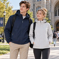 Blouson rembourré personnalisé avec logo pour hommes et femmes, style streetwear, capuche amovible, imperméable, coupe-vent, chaud, pour le travail en extérieur en hiver