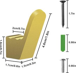 Long Black Wood Coat Rack With <b>Gold</b> Literary Rustic <b>Hooks</b> <b>Wall</b> Mount Entryway Hanging Coat <b>Hook</b> for Clothing - Product Image 3