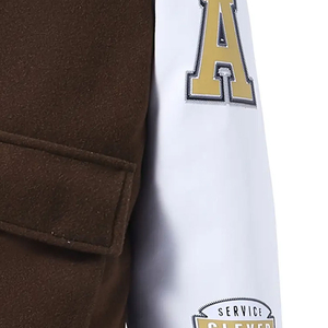 Top qualité hommes Letterman veste 100% polaire personnalisé Logo impression Patchwork brodé université veste pour hommes - Product Image 4
