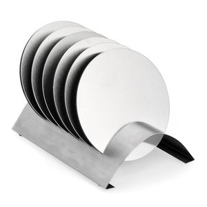 จานรองแก้วเหล็กทรงกลมที่มีรูปร่างและขนาดที่น่าดึงดูดดีไซน์ใหม่ล่าสุด - Product Image 3