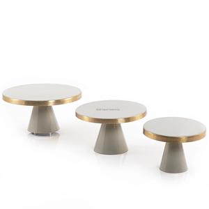 High Quality Set of 3 Metal Round Dates Stand Arabic Ramadan Eid Decoration Tabletop Chocolate Sweet and <b>Dessert</b> Stand - Product Image 4