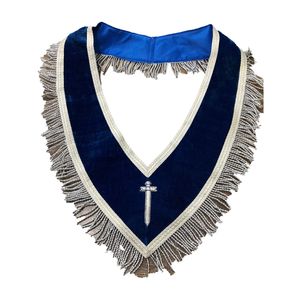 Collier d'officier brodé à la main de Lodge bleu maçonnique Collier d'officier 2023 personnalisé de haute qualité - Product Image 1
