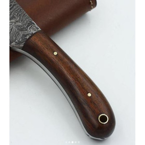 Couteau Skinner de Chasse Manche en Bois Damas COUTEAU SKINNER EN ACIER DAMAS FABRIQUÉ À LA MAIN - Product Image 3