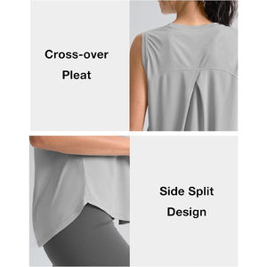 Tops de Yoga de Spandex y Poliéster para Adultos, Ropa Deportiva Elástica, Cómoda y Transpirable, Camiseta Deportiva para Entrenamiento - Product Image 6