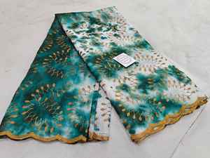 Tissu voile en coton peigné de haute qualité, respirant, broderie traditionnelle multicolore, thoub pour femmes, lafaya, thoub soudanais - Product Image 6