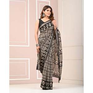 Sari en Georgette de Chanderi avec Blouse, Robe Indienne en Soie Lourde, Lehenga Banarasi, Style Bollywood Doux avec Salwar Kameez - Product Image 2