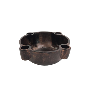 Bougeoir de l'avent en métal de fer de forme ronde or fini pour la maison éclairage de fête d'événement de noël décoratif en vrac personnalisé - Product Image 6