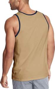 Camiseta deportiva personalizada con logo para hombre, camiseta sin mangas de algodón para correr, camiseta sin mangas para gimnasio, camiseta sin mangas para hombre para entrenamiento en el gimnasio 2026 - Product Image 2