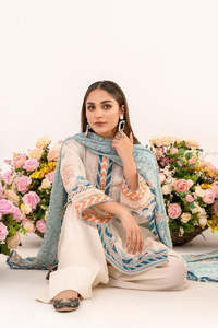 Salwar kameez-vestidos de césped étnicos para mujer, trajes de Ndian akistani, diseñadores de césped paquistaní, tres piezas - Product Image 6