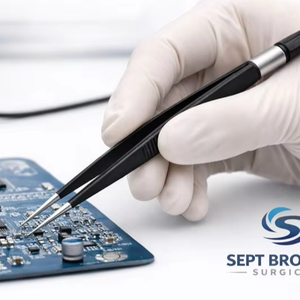 Pinces chirurgicales en acier inoxydable de haute précision |   Pinces médicales antidérapantes pour microchirurgie - Product Image 1