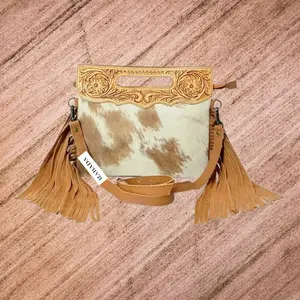 Premium Quality Women Natural Cowhide Leather Bag with Adjustable Detachable Strap and Side Shoulder Bag from Indian Supplier