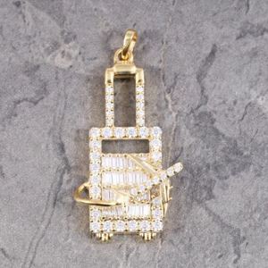 Custom Minimalist Diamond Pendant <b>Necklace</b> for Women Dainty Iced Charms Unique Travel Themed Fine Jewelry - Product Image 1