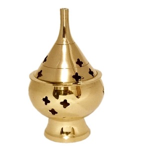 Brûleur d'encens en laiton de qualité supérieure Offre Spéciale avec couvercle Porte-encens et porte-encens haut de gamme Diffuseur d'aromathérapie - Product Image 1