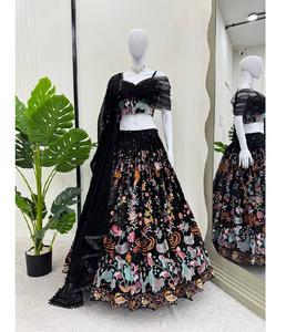 Fancy Faux Georgette <b>Lehenga</b> <b>Choli</b> With Premium Embroidery And Stylish Cut Designed <b>For</b> <b>Women</b> Parties Events And Weddings - Product Image 1