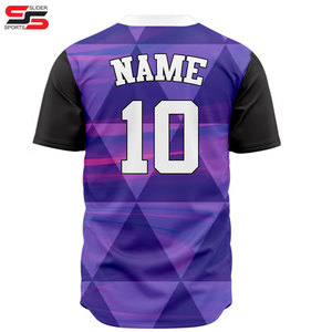 Custom Youth Printed Button <b>Down</b> Baseball Team Uniform Sports Shirts Sublimated Heat-transfer Mesh Baseball Jersey for Men - Product Image 4