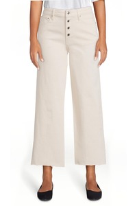 กางเกงยีนส์เอวสูงขากว้างสำหรับผู้หญิง, กางเกงขาบานเอวสูงระบายอากาศได้ดีไซส์ใหญ่พิเศษ - Product Image 2