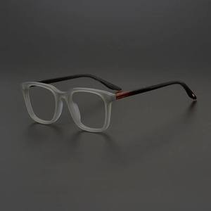 Buena calidad Hombres Marcos ópticos Azul Anti-luz Gafas Vintage Negro Blanco cuadrado Anti radiación - Product Image 3