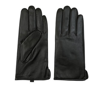 Guantes de conducción de piel de oveja de invierno personalizados ajuste fino a prueba de viento cálido compatibilidad con pantalla táctil 4 botones estilo escena informal - Product Image 5
