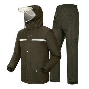 Traje de Lluvia para Motocicleta, Chaqueta y Pantalones Unisex, Impermeable, Resistente al Fuego, Alta Visibilidad, Poliéster Reflectante, para Senderismo y Trabajo - Product Image 5