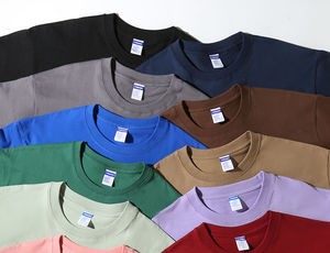 เสื้อยืดแขนสั้นทรงหลวม ระบายอากาศได้ดี ปรับแต่งได้ สีพื้น ลายเรียบ ผ้าถัก สำหรับผู้ชาย ฤดูร้อน 100% - Product Image 2