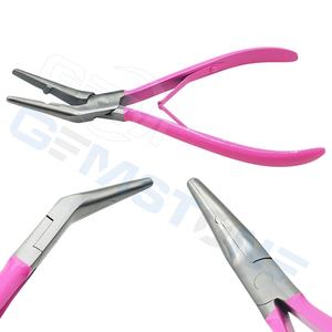 คีมต่อผมมืออาชีพขนาด 7 นิ้ว ยี่ห้อ GEMSTONE ENTERPRISES ทำจากสแตนเลส สำหรับต่อไมโครริง พร้อมด้ามจับสีชมพู รุ่น P-85 - Product Image 3