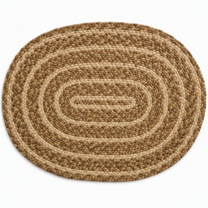 <span class=keywords><strong>Tapis</strong></span> en jute tressé épais <span class=keywords><strong>de</strong></span> forme ovale, style farmhouse, tissé à la main, écologique, adapté aux animaux domestiques, résistant aux taches, lavable, avec dos antidérapant - Product Image 2