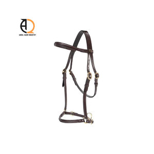 Licol en cuir véritable pour cheval, entraînement équestre, cuir travaillé à la main, licol en corde de nylon design - Product Image 4