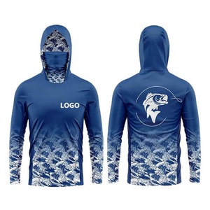 Vêtements et accessoires à séchage rapide avec logo personnalisé, marque OEM, sweat-shirt de pêche avec col, chemise de pêche en polyester, vêtements de pêche - Product Image 5