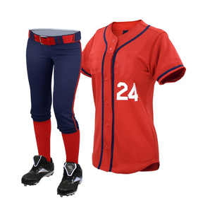Venta al por mayor 2021 uniforme de softbol transpirable para mujeres nombre del equipo y logotipos incluidos Paquete de ropa deportiva - Product Image 4