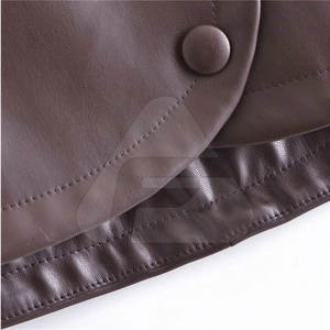 Falda de piel de cordero Extra suave para mujer, falda de cuero de todos los colores y tamaños - Product Image 4