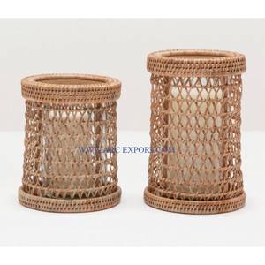 Portavelas para bodas y resorts, candelabro de material de ratán de diseño moderno, candelabro para muebles - Product Image 1