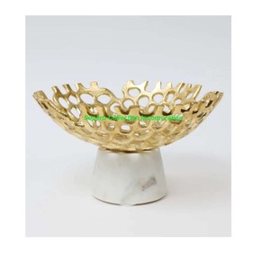 Coupe à fruits décorative de luxe en métal personnalisée carrée - Product Image 2