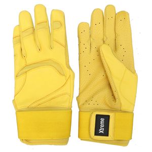 Gants de frappe de baseball et de softball professionnels faits sur mesure pour gaucher, adultes, antidérapants, polyester/coton, fermeture à boucle et crochet au poignet - Product Image 3
