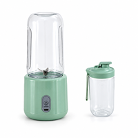 Blender Elektrik Mini 420 Mililiter, Mixer Buah Isi Ulang dengan Fungsi Pembersihan Otomatis untuk Rumah dan Perjalanan