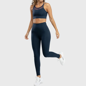 2025 Nueva ropa deportiva sin costuras gimnasio Fitness deportes sujetador Leggings entrenamiento mujeres Yoga conjuntos cintura elástica Yoga Leggings - Product Image 1