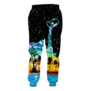 Pantalon de jogging en polaire sublimé en 3D avec logo personnalisé Nouveau design Pantalon de survêtement ample en coton Style décontracté Poches latérales - Product Image 2