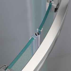 Box Doccia Semicircolare Genoa 80x80 6mm in Vetro Satinato, Accessorio Moderno per Bagno - Product Image 3