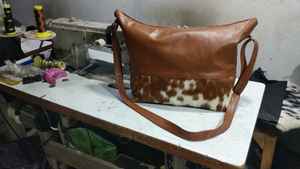 Sac à main en cuir de vache véritable pour femmes, fermeture éclair, imperméable, portable, sac à bandoulière, printemps, automne, été, hiver - Product Image 2