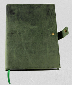 Journal en cuir rechargeable, journal en cuir de buffle vert, journal en cuir fait à la main non ligné, journal de voyage avec pages vierges - Product Image 2